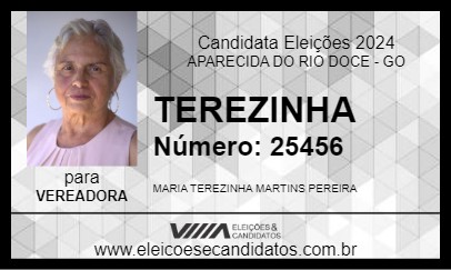 Candidato TEREZINHA 2024 - APARECIDA DO RIO DOCE - Eleições