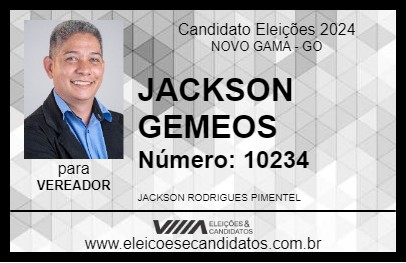 Candidato JACKSON GEMEOS 2024 - NOVO GAMA - Eleições