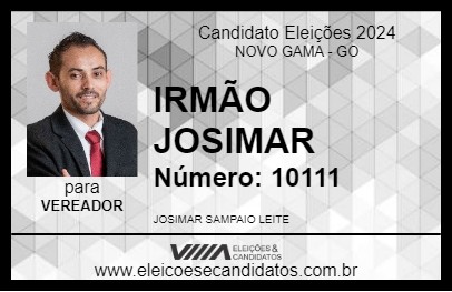 Candidato IRMÃO JOSIMAR 2024 - NOVO GAMA - Eleições