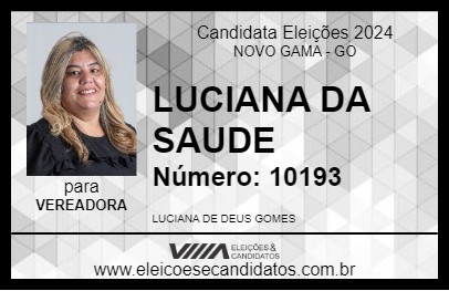 Candidato LUCIANA DA SAUDE 2024 - NOVO GAMA - Eleições