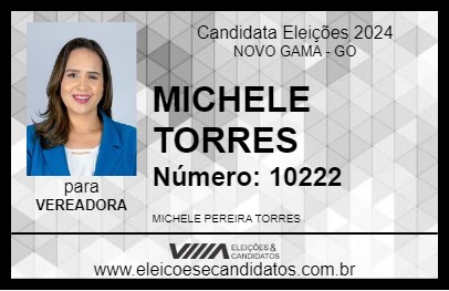 Candidato MICHELE TORRES 2024 - NOVO GAMA - Eleições