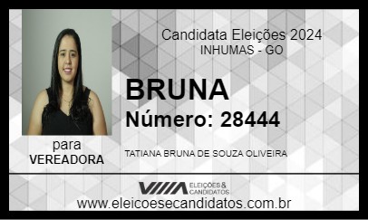 Candidato BRUNA 2024 - INHUMAS - Eleições