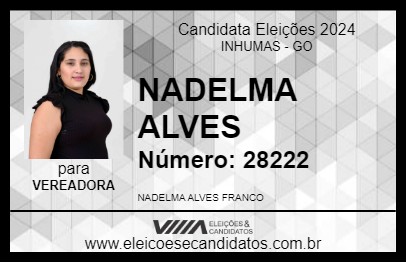 Candidato NADELMA ALVES 2024 - INHUMAS - Eleições