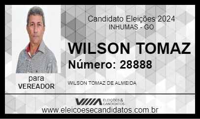 Candidato WILSON TOMAZ 2024 - INHUMAS - Eleições