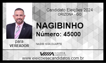 Candidato NAGIBINHO 2024 - ORIZONA - Eleições