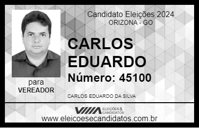 Candidato CARLOS EDUARDO 2024 - ORIZONA - Eleições