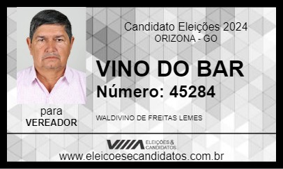 Candidato VINO DO BAR 2024 - ORIZONA - Eleições