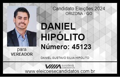 Candidato DANIEL HIPÓLITO 2024 - ORIZONA - Eleições