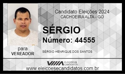 Candidato SÉRGIO 2024 - CACHOEIRA ALTA - Eleições