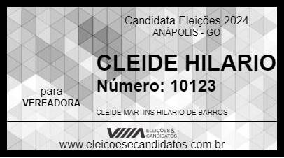 Candidato CLEIDE HILARIO 2024 - ANÁPOLIS - Eleições