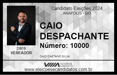 Candidato CAIO DESPACHANTE 2024 - ANÁPOLIS - Eleições