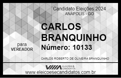 Candidato CARLOS BRANQUINHO 2024 - ANÁPOLIS - Eleições