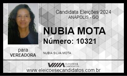 Candidato NUBIA MOTA 2024 - ANÁPOLIS - Eleições