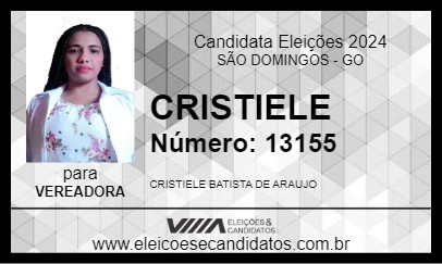 Candidato CRISTIELE 2024 - SÃO DOMINGOS - Eleições