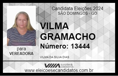 Candidato VILMA GRAMACHO 2024 - SÃO DOMINGOS - Eleições