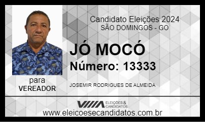 Candidato JÓ MOCÓ 2024 - SÃO DOMINGOS - Eleições