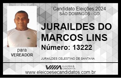 Candidato JURAILDES DO MARCOS LINS 2024 - SÃO DOMINGOS - Eleições