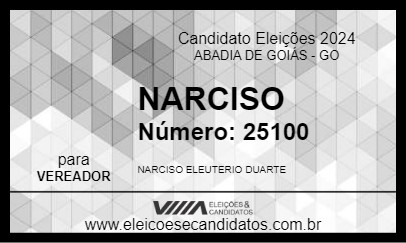 Candidato NARCISO 2024 - ABADIA DE GOIÁS - Eleições