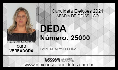 Candidato DEDA 2024 - ABADIA DE GOIÁS - Eleições