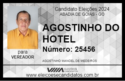 Candidato AGOSTINHO DO HOTEL 2024 - ABADIA DE GOIÁS - Eleições