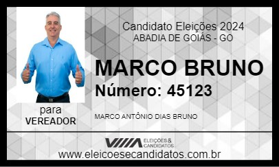 Candidato MARCO BRUNO 2024 - ABADIA DE GOIÁS - Eleições