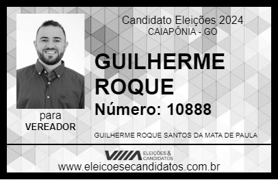 Candidato GUILHERME ROQUE 2024 - CAIAPÔNIA - Eleições