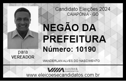 Candidato NEGÃO DERLAN 2024 - CAIAPÔNIA - Eleições