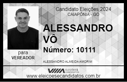 Candidato ALESSANDRO VÔ 2024 - CAIAPÔNIA - Eleições