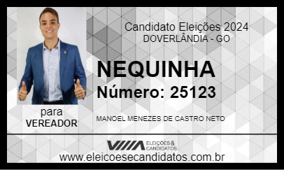 Candidato NEQUINHA 2024 - DOVERLÂNDIA - Eleições