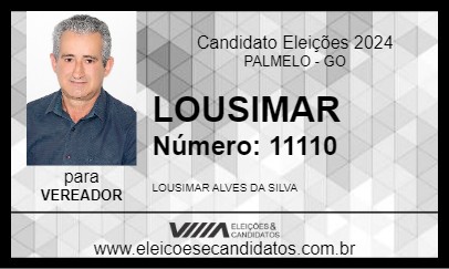 Candidato LOUSIMAR 2024 - PALMELO - Eleições