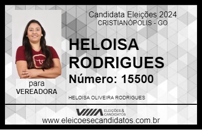 Candidato HELOISA RODRIGUES  2024 - CRISTIANÓPOLIS - Eleições