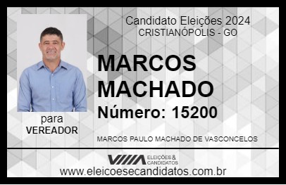 Candidato MARCOS MACHADO 2024 - CRISTIANÓPOLIS - Eleições