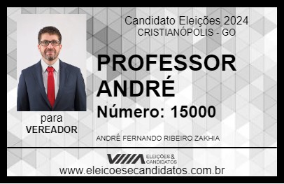 Candidato PROFESSOR ANDRÉ 2024 - CRISTIANÓPOLIS - Eleições