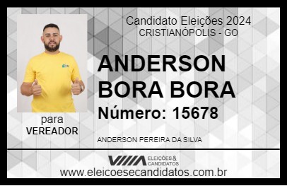 Candidato ANDERSON BORA BORA 2024 - CRISTIANÓPOLIS - Eleições