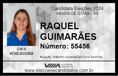 Candidato RAQUEL GUIMARÃES 2024 - ABADIA DE GOIÁS - Eleições