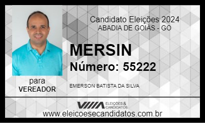 Candidato MERSIN 2024 - ABADIA DE GOIÁS - Eleições