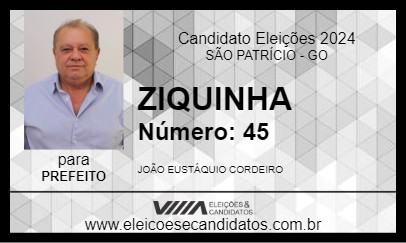 Candidato ZIQUINHA 2024 - SÃO PATRÍCIO - Eleições