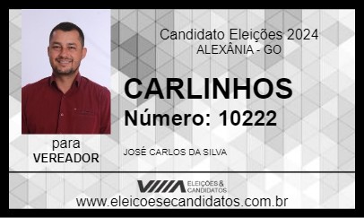 Candidato CARLINHOS 2024 - ALEXÂNIA - Eleições