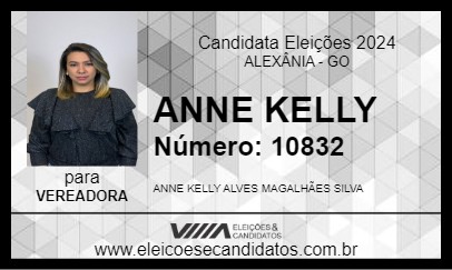 Candidato ANNE KELLY 2024 - ALEXÂNIA - Eleições