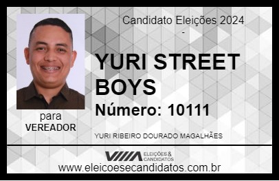 Candidato YURI STREET BOYS 2024 - ALEXÂNIA - Eleições