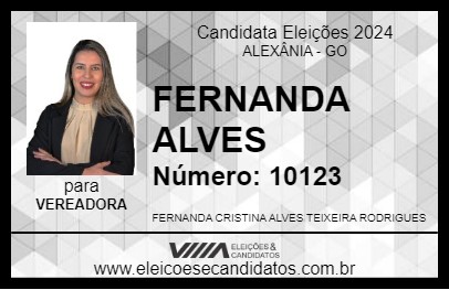 Candidato FERNANDA ALVES 2024 - ALEXÂNIA - Eleições