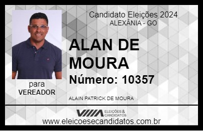 Candidato ALAN DE MOURA 2024 - ALEXÂNIA - Eleições