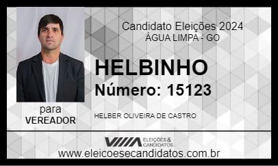 Candidato HELBINHO 2024 - ÁGUA LIMPA - Eleições