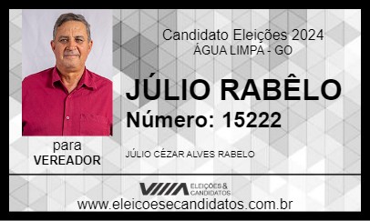 Candidato JÚLIO RABÊLO 2024 - ÁGUA LIMPA - Eleições