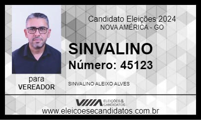 Candidato SINVALINO 2024 - NOVA AMÉRICA - Eleições