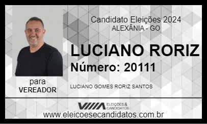 Candidato LUCIANO RORIZ 2024 - ALEXÂNIA - Eleições