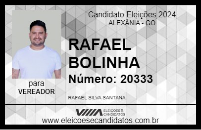 Candidato RAFAEL BOLINHA 2024 - ALEXÂNIA - Eleições