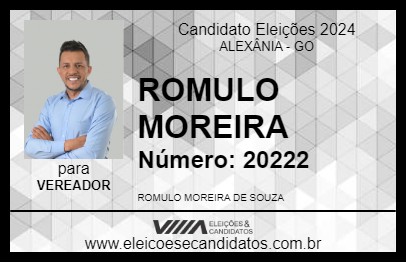 Candidato ROMULO MOREIRA 2024 - ALEXÂNIA - Eleições