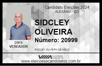 Candidato SIDCLEY OLIVEIRA 2024 - ALEXÂNIA - Eleições