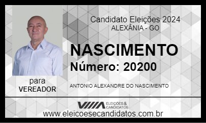 Candidato NASCIMENTO 2024 - ALEXÂNIA - Eleições